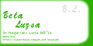 bela luzsa business card